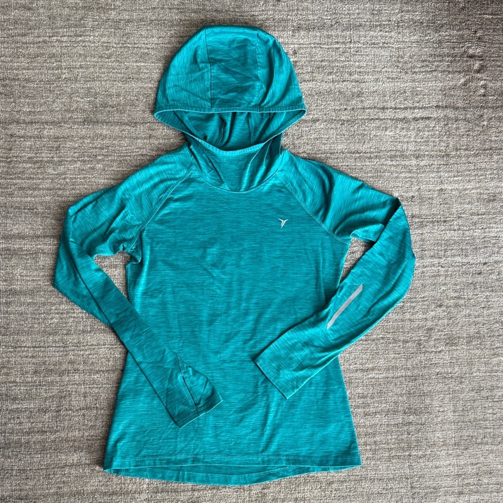 Old Navy Active Teal Hooded Sweatshirt Sz XS